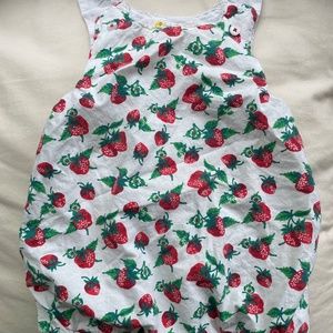Vintage Strawberry Romper Baby Boden